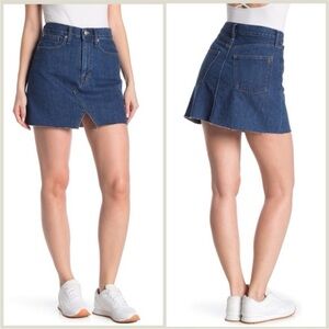 Madewell Rigid Denim A-Line Cutout Mini Skirt Sz. 25